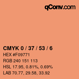 Color code: CMYK 0 / 37 / 53 / 6 | qconv.com