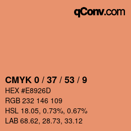 Color code: CMYK 0 / 37 / 53 / 9 | qconv.com