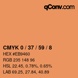 Color code: CMYK 0 / 37 / 59 / 8 | qconv.com