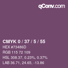 颜色代码: CMYK 0 / 37 / 5 / 55 | qconv.com