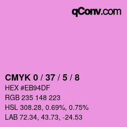 カラーコード: CMYK 0 / 37 / 5 / 8 | qconv.com