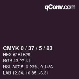 Color code: CMYK 0 / 37 / 5 / 83 | qconv.com