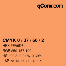 Color code: CMYK 0 / 37 / 60 / 2 | qconv.com