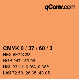 Color code: CMYK 0 / 37 / 60 / 3 | qconv.com