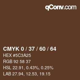 颜色代码: CMYK 0 / 37 / 60 / 64 | qconv.com