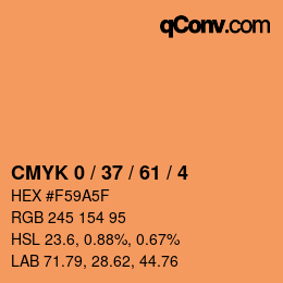 颜色代码: CMYK 0 / 37 / 61 / 4 | qconv.com