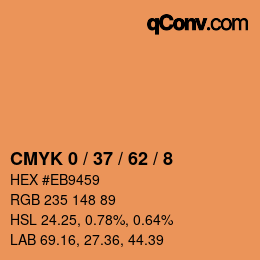 Color code: CMYK 0 / 37 / 62 / 8 | qconv.com