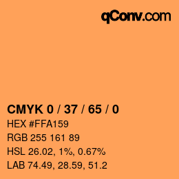 カラーコード: CMYK 0 / 37 / 65 / 0 | qconv.com