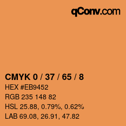 Color code: CMYK 0 / 37 / 65 / 8 | qconv.com