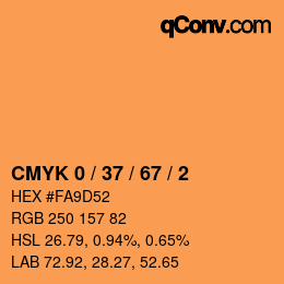 Color code: CMYK 0 / 37 / 67 / 2 | qconv.com