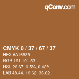 カラーコード: CMYK 0 / 37 / 67 / 37 | qconv.com