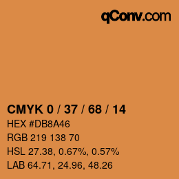 Color code: CMYK 0 / 37 / 68 / 14 | qconv.com