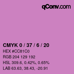 Color code: CMYK 0 / 37 / 6 / 20 | qconv.com