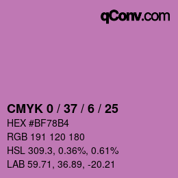 颜色代码: CMYK 0 / 37 / 6 / 25 | qconv.com
