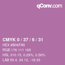 Color code: CMYK 0 / 37 / 6 / 31 | qconv.com