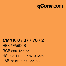 Color code: CMYK 0 / 37 / 70 / 2 | qconv.com