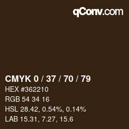 Color code: CMYK 0 / 37 / 70 / 79 | qconv.com