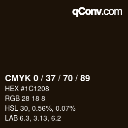 Color code: CMYK 0 / 37 / 70 / 89 | qconv.com