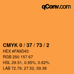 Color code: CMYK 0 / 37 / 73 / 2 | qconv.com