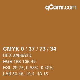 Color code: CMYK 0 / 37 / 73 / 34 | qconv.com