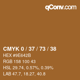 颜色代码: CMYK 0 / 37 / 73 / 38 | qconv.com