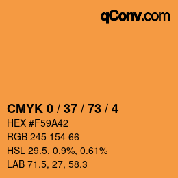 Color code: CMYK 0 / 37 / 73 / 4 | qconv.com