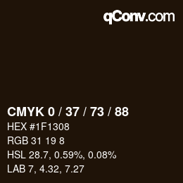 Color code: CMYK 0 / 37 / 73 / 88 | qconv.com