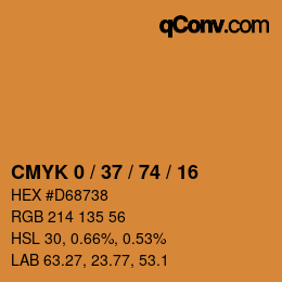 Color code: CMYK 0 / 37 / 74 / 16 | qconv.com