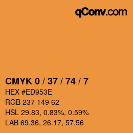 カラーコード: CMYK 0 / 37 / 74 / 7 | qconv.com