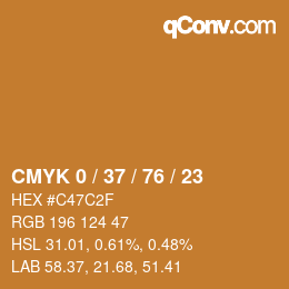 Color code: CMYK 0 / 37 / 76 / 23 | qconv.com