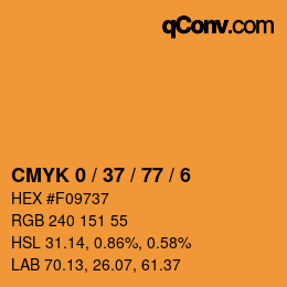 カラーコード: CMYK 0 / 37 / 77 / 6 | qconv.com