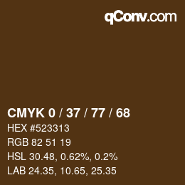 颜色代码: CMYK 0 / 37 / 77 / 68 | qconv.com