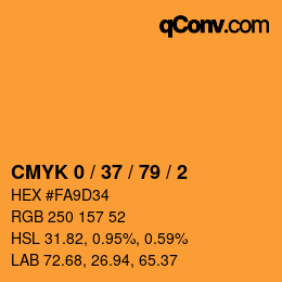 Color code: CMYK 0 / 37 / 79 / 2 | qconv.com