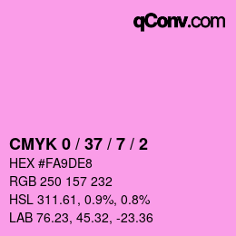 カラーコード: CMYK 0 / 37 / 7 / 2 | qconv.com