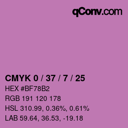 Color code: CMYK 0 / 37 / 7 / 25 | qconv.com