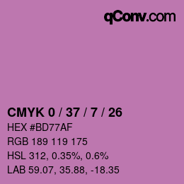 颜色代码: CMYK 0 / 37 / 7 / 26 | qconv.com