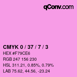 カラーコード: CMYK 0 / 37 / 7 / 3 | qconv.com