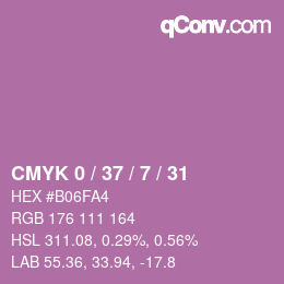 Color code: CMYK 0 / 37 / 7 / 31 | qconv.com