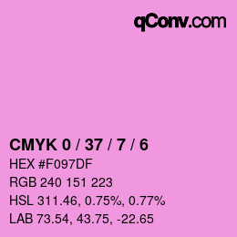 カラーコード: CMYK 0 / 37 / 7 / 6 | qconv.com