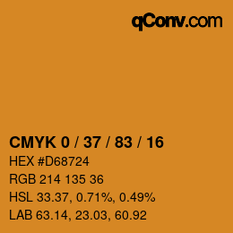 Color code: CMYK 0 / 37 / 83 / 16 | qconv.com