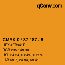 Color code: CMYK 0 / 37 / 87 / 8 | qconv.com