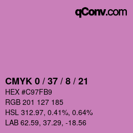 Color code: CMYK 0 / 37 / 8 / 21 | qconv.com