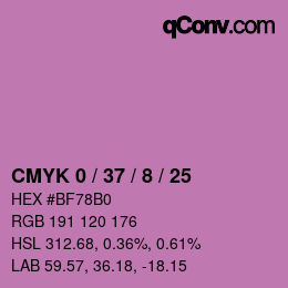 カラーコード: CMYK 0 / 37 / 8 / 25 | qconv.com