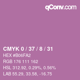 カラーコード: CMYK 0 / 37 / 8 / 31 | qconv.com