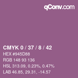 Color code: CMYK 0 / 37 / 8 / 42 | qconv.com