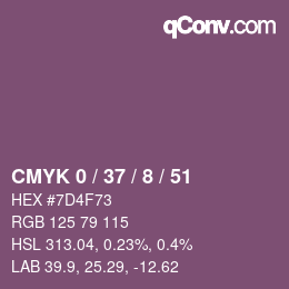 颜色代码: CMYK 0 / 37 / 8 / 51 | qconv.com
