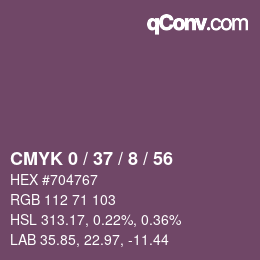 Color code: CMYK 0 / 37 / 8 / 56 | qconv.com