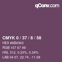 カラーコード: CMYK 0 / 37 / 8 / 58 | qconv.com