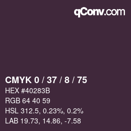 Color code: CMYK 0 / 37 / 8 / 75 | qconv.com