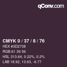 カラーコード: CMYK 0 / 37 / 8 / 76 | qconv.com